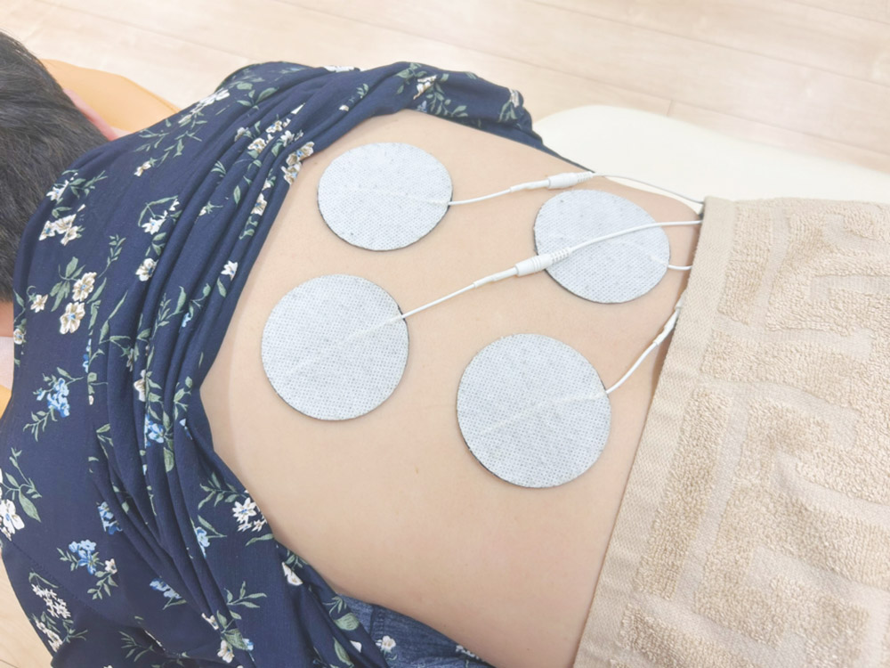電気治療の様子